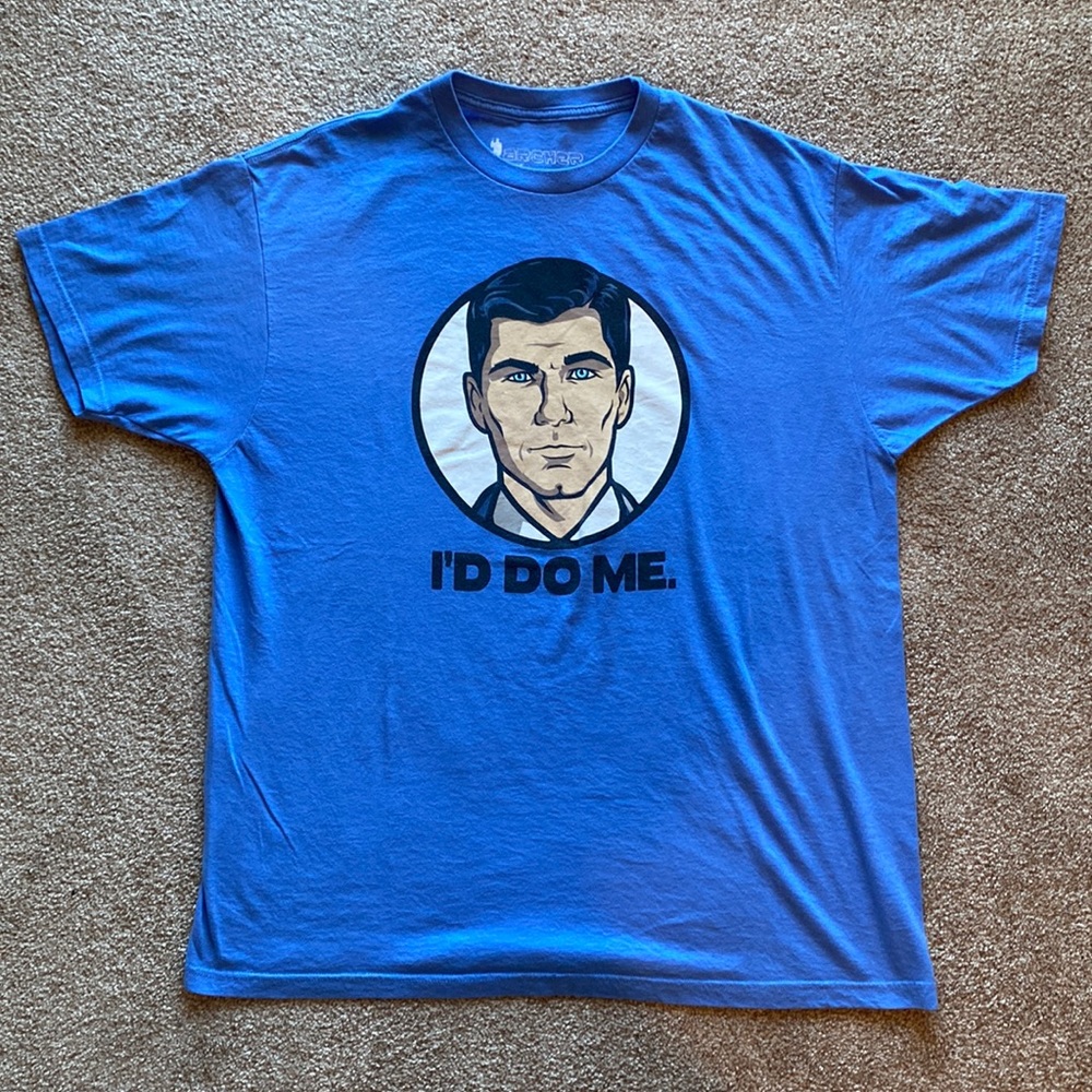 Archer T-shirt “ I’d do me “ size XL blue